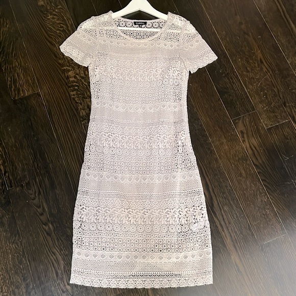 Caroll Crochet Dress with Removable Slip Dress in light grey - Picture 2 of 10